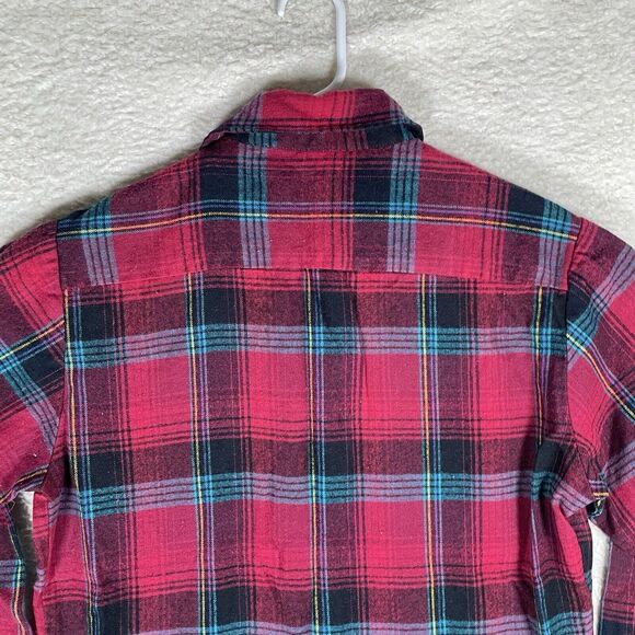 VTG Northwest Territory Shirt Mens Medium Red Plaid Acrylic Flannel Lumberjack - Picture 13 of 14